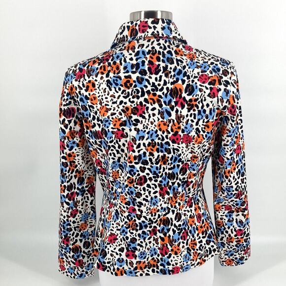 Sara Campbell Womens Polka Dot Animal Print Blazer Jacket Size M USA - Picture 3 of 16